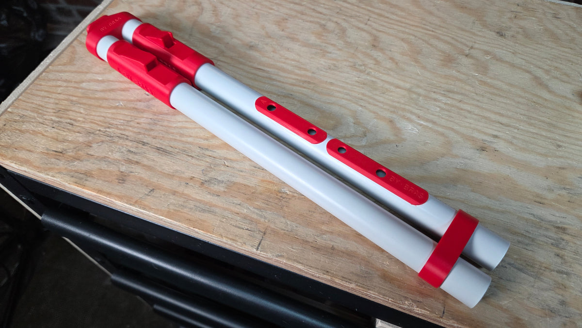 New Double Native American Style Flute 5 holes + Drone 25mm BY BRAS