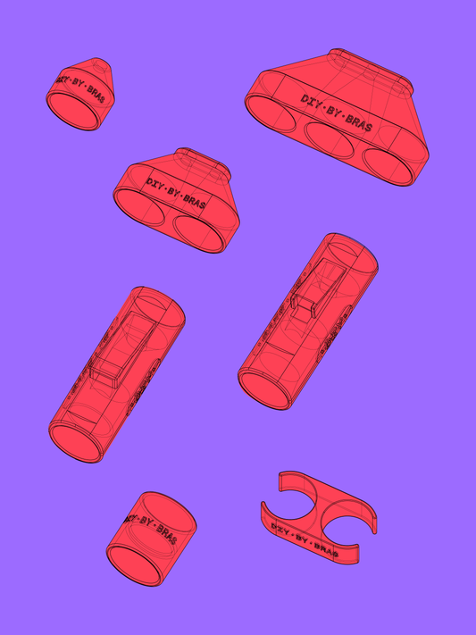 Modular Flute Bundle  — 7 digital files for 3D Printing (STL) — DIY BY BRAS