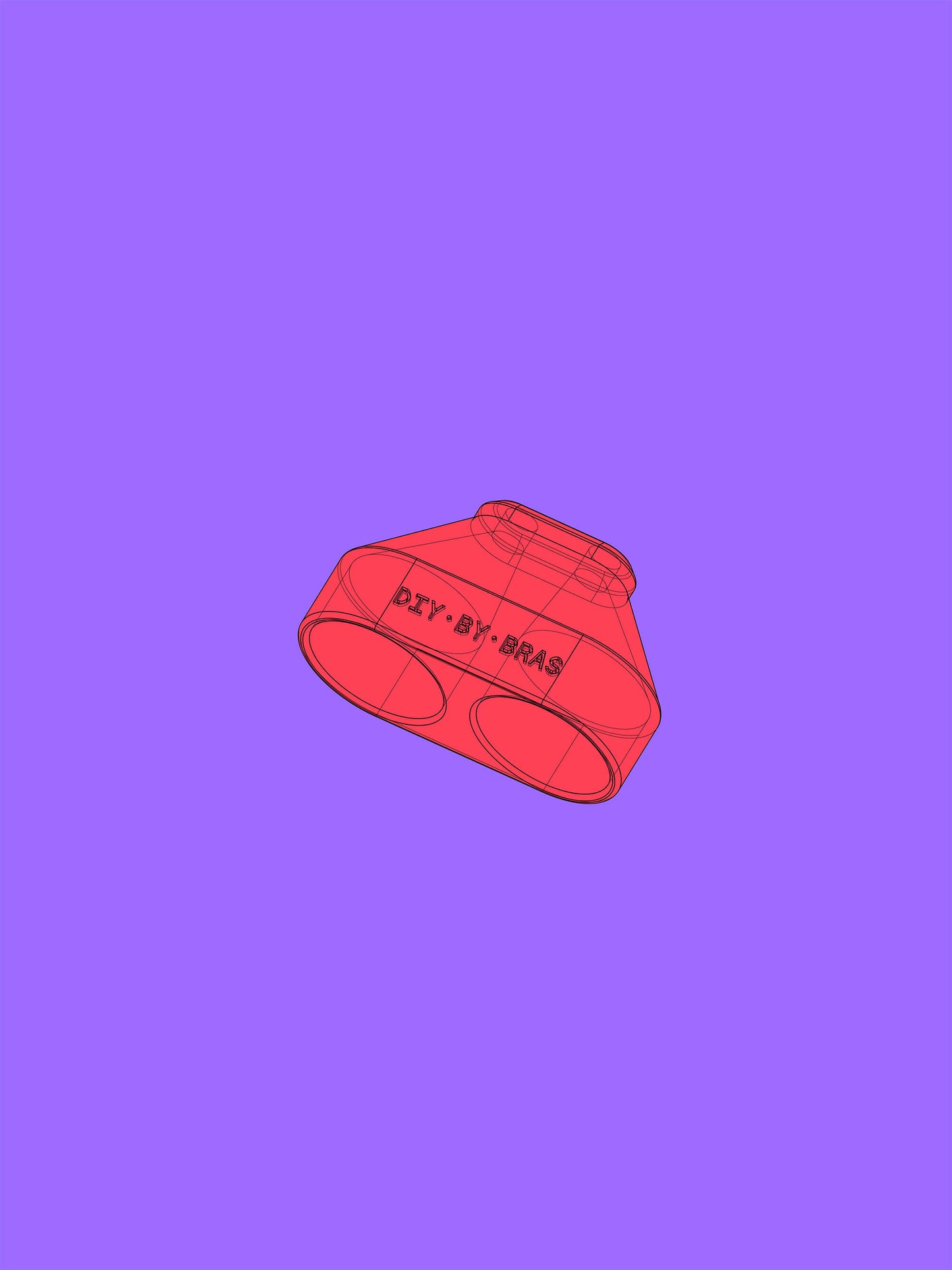 Double Mouthpiece 25mm — digital file for 3D Printing (STL) — DIY BY BRAS