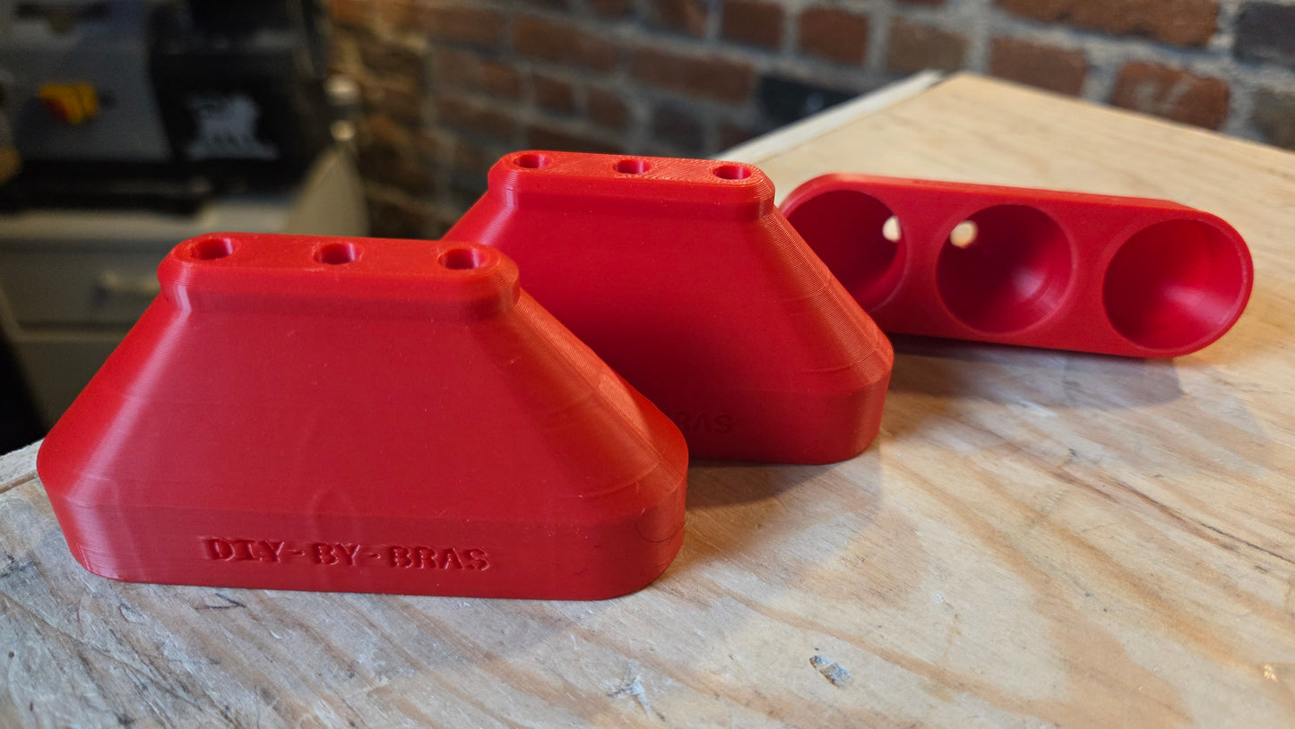 Triple Mouthpiece 25mm — digital file for 3D Printing (STL) — DIY BY BRAS