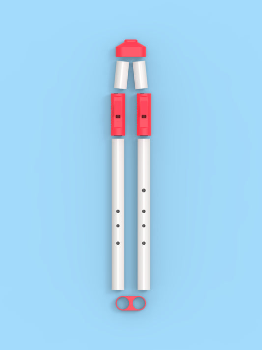 Double Flute Am Pentatonic 5 holes + 3 holes