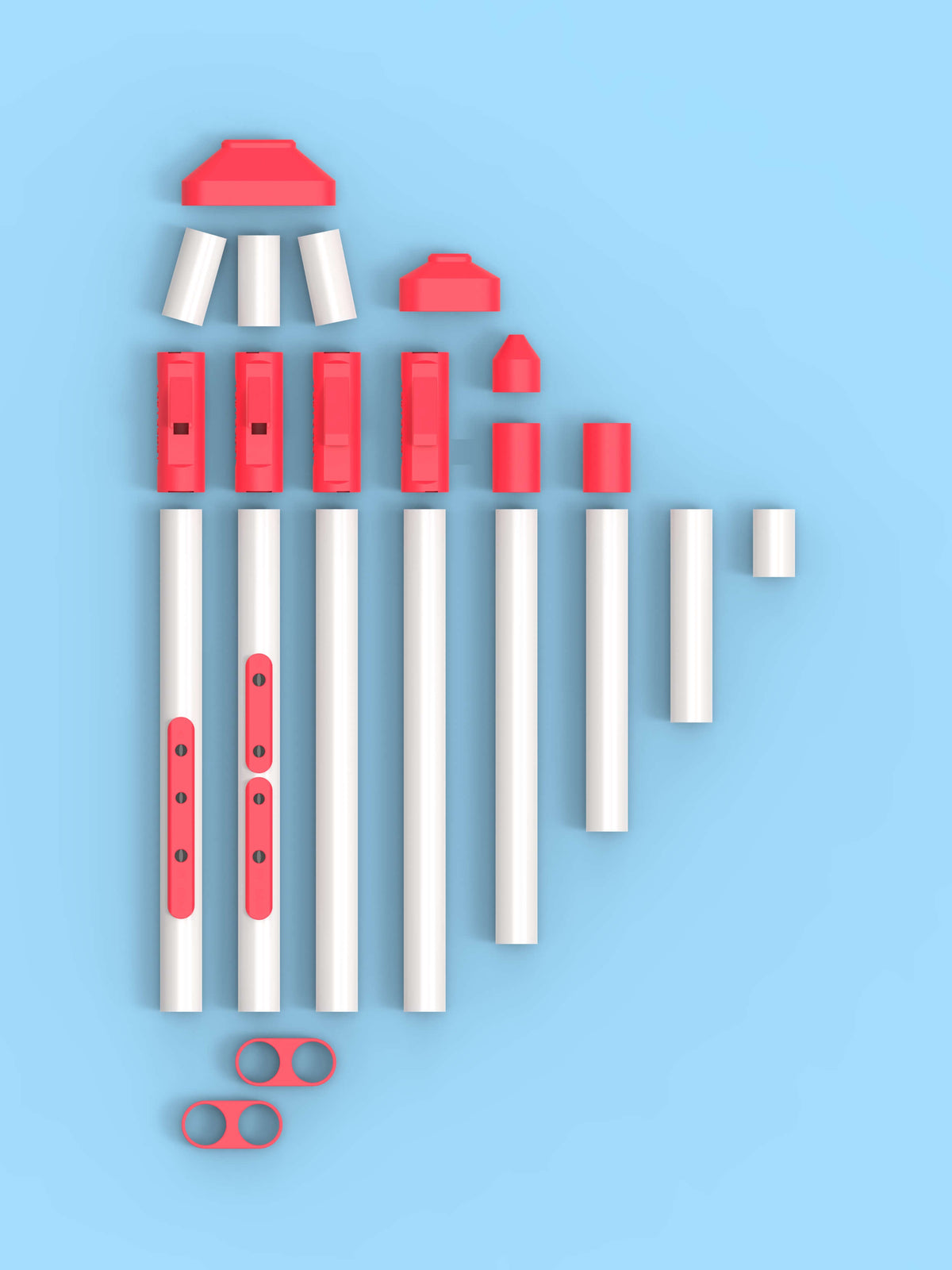 New Modular Triple Flute Kit 20 in 1, 25mm BY BRAS