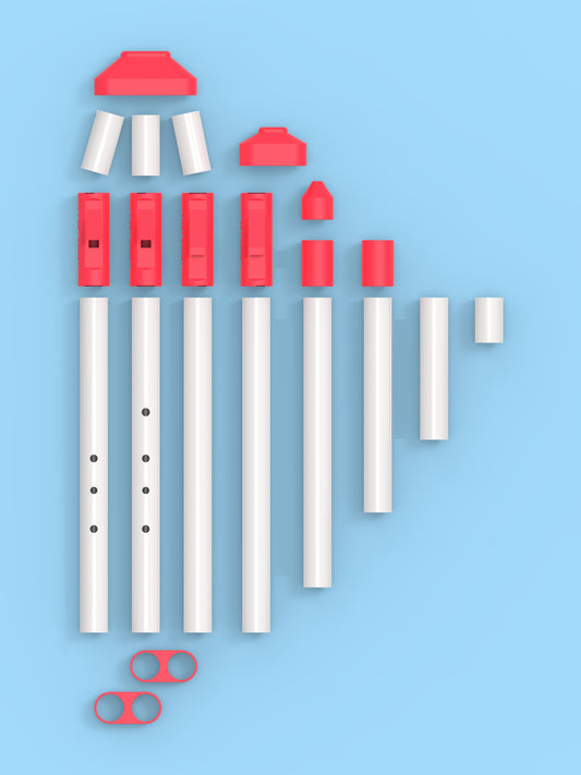 Modular Triple Flute Kit Am Pentatonic 20 in 1