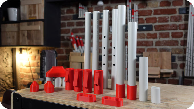 Modular Triple Flute Kit Am Pentatonic 20 in 1