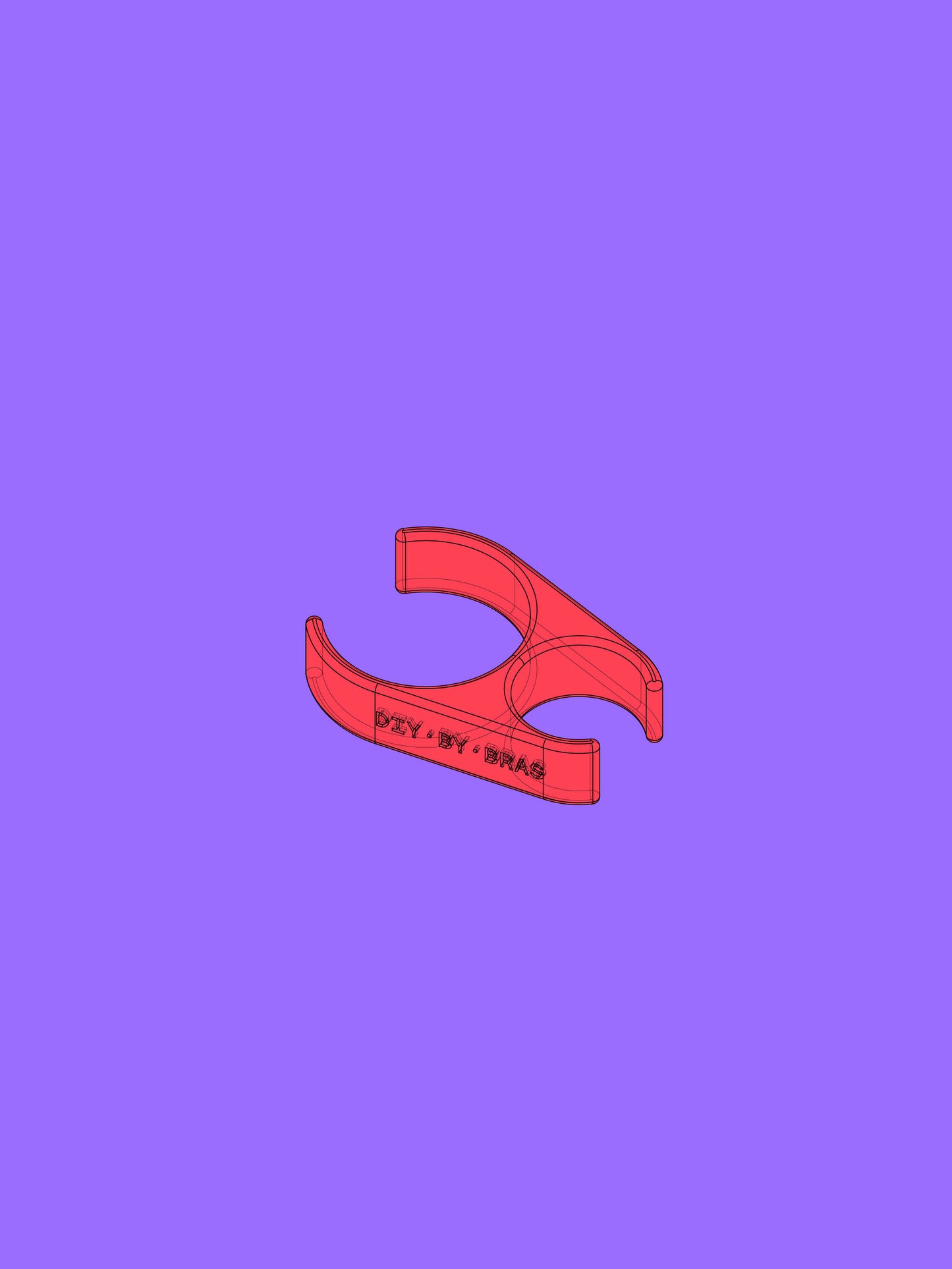 Double Ring 25-16mm — digital file for 3D Printing (STL) — DIY BY BRAS