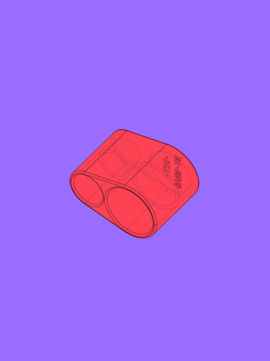 U-Connector 180° 25-16mm — digital file for 3D Printing (STL) — DIY BY BRAS